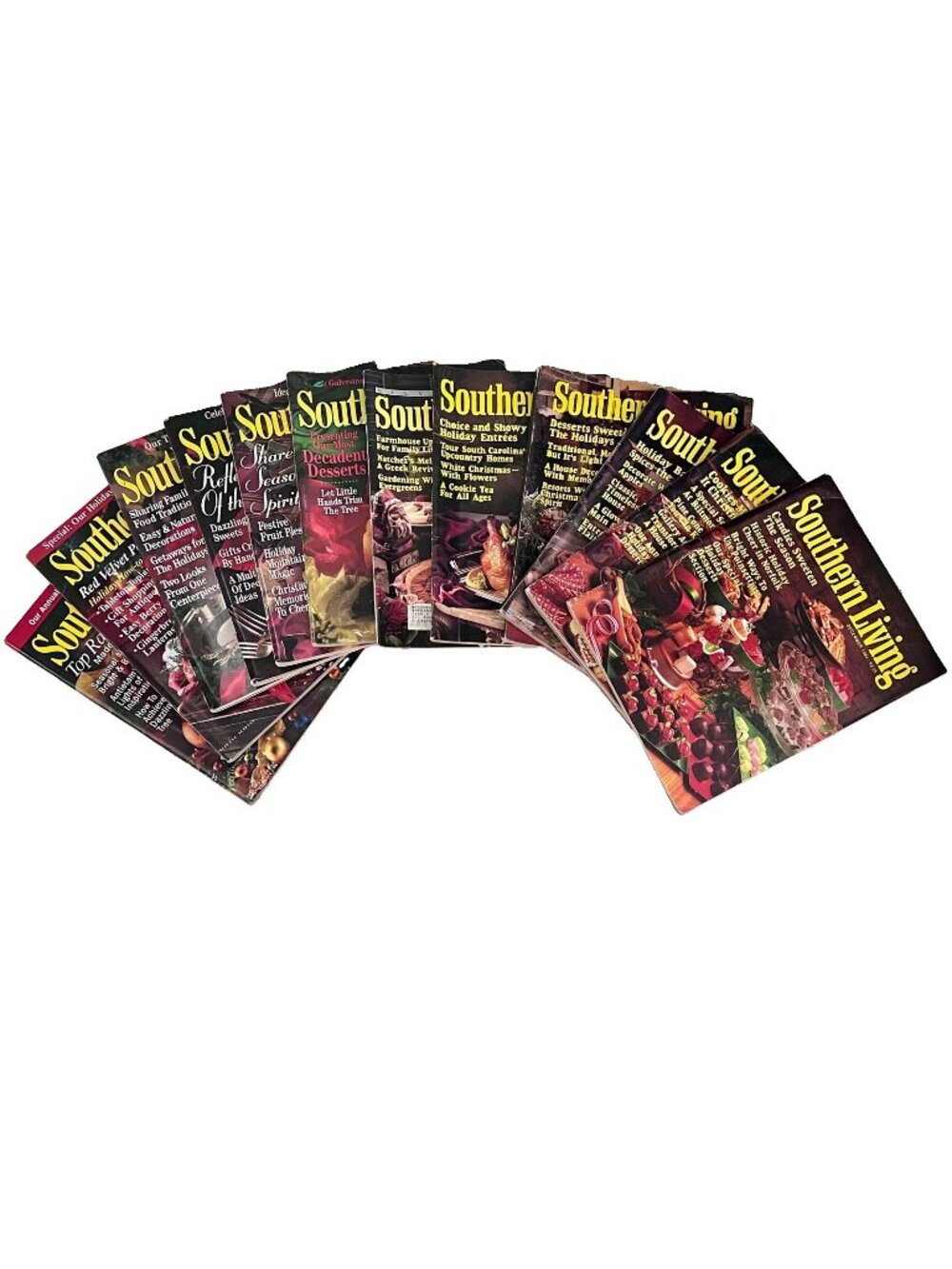 Southern Living Magazine Vintage Lot 12 Issues December Christmas 84 - 99